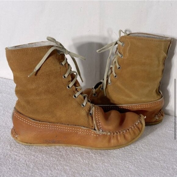 Vintage Handmade Bushcraft Snow Shoes Moccasin Mukluks 8.5 - Picture 7 of 14